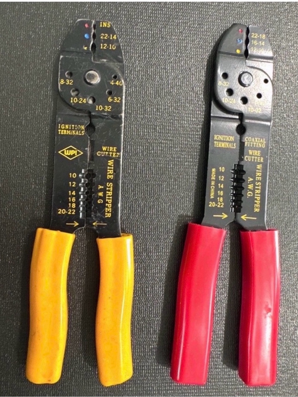 Wire Stripper and Cutter Pliers - Red/Yellow